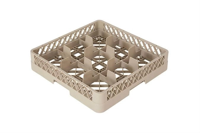 Panier à verres 9 fûts verre D11.5 à 15cm H max 8.5cm beige