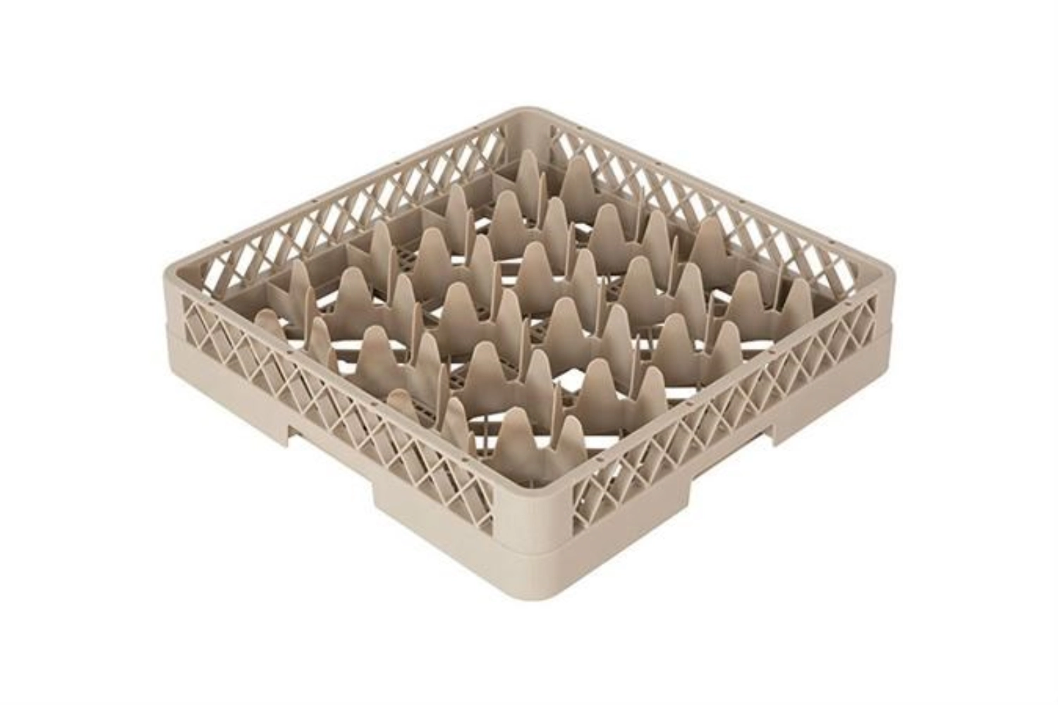 Corbeille à verres 20 ff verre D9 à 10cm H max 8.5cm beige