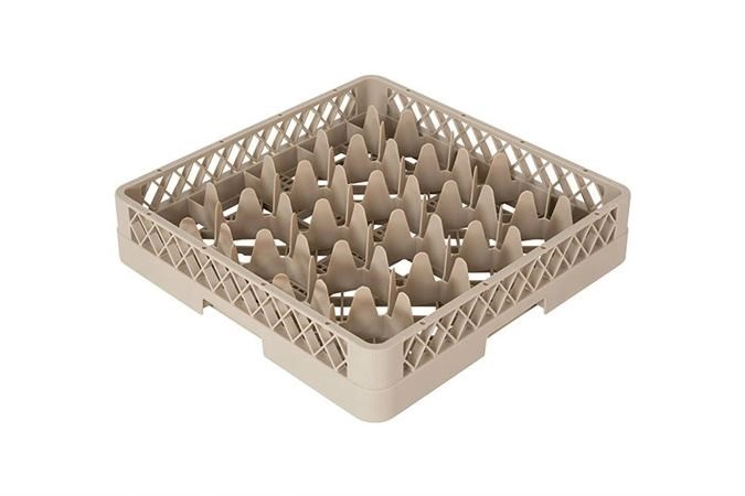 Corbeille à verres 20 ff verre D9 à 10cm H max 8.5cm beige