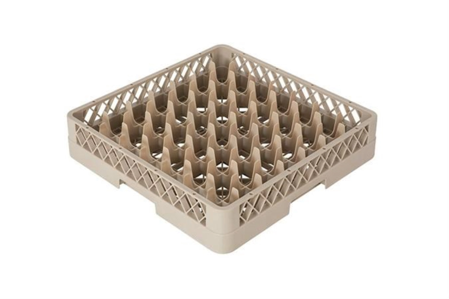Panier à verres 49 Fä verre D7.5 à 8.1cm H max 8.5cm beige