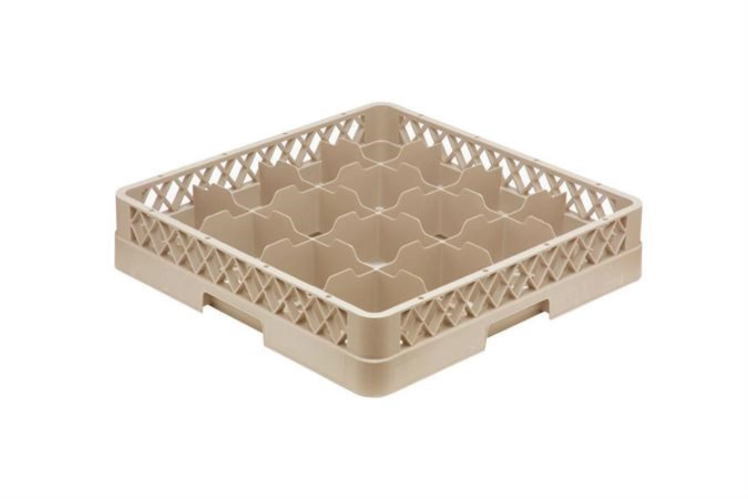 Panier à tasses 16 compartiments 11.2x11.2cm beige H max 8.5