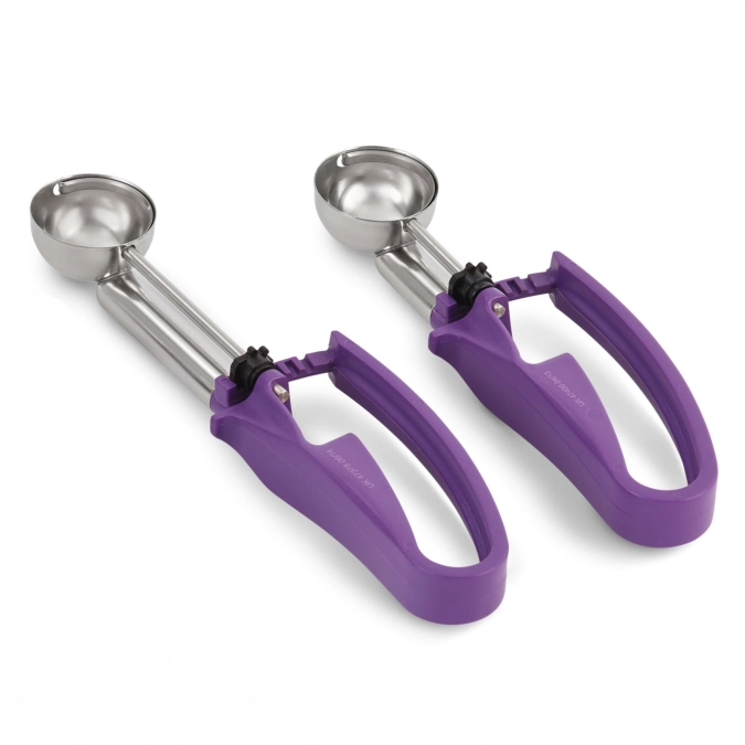Portionierer mit Griff violett