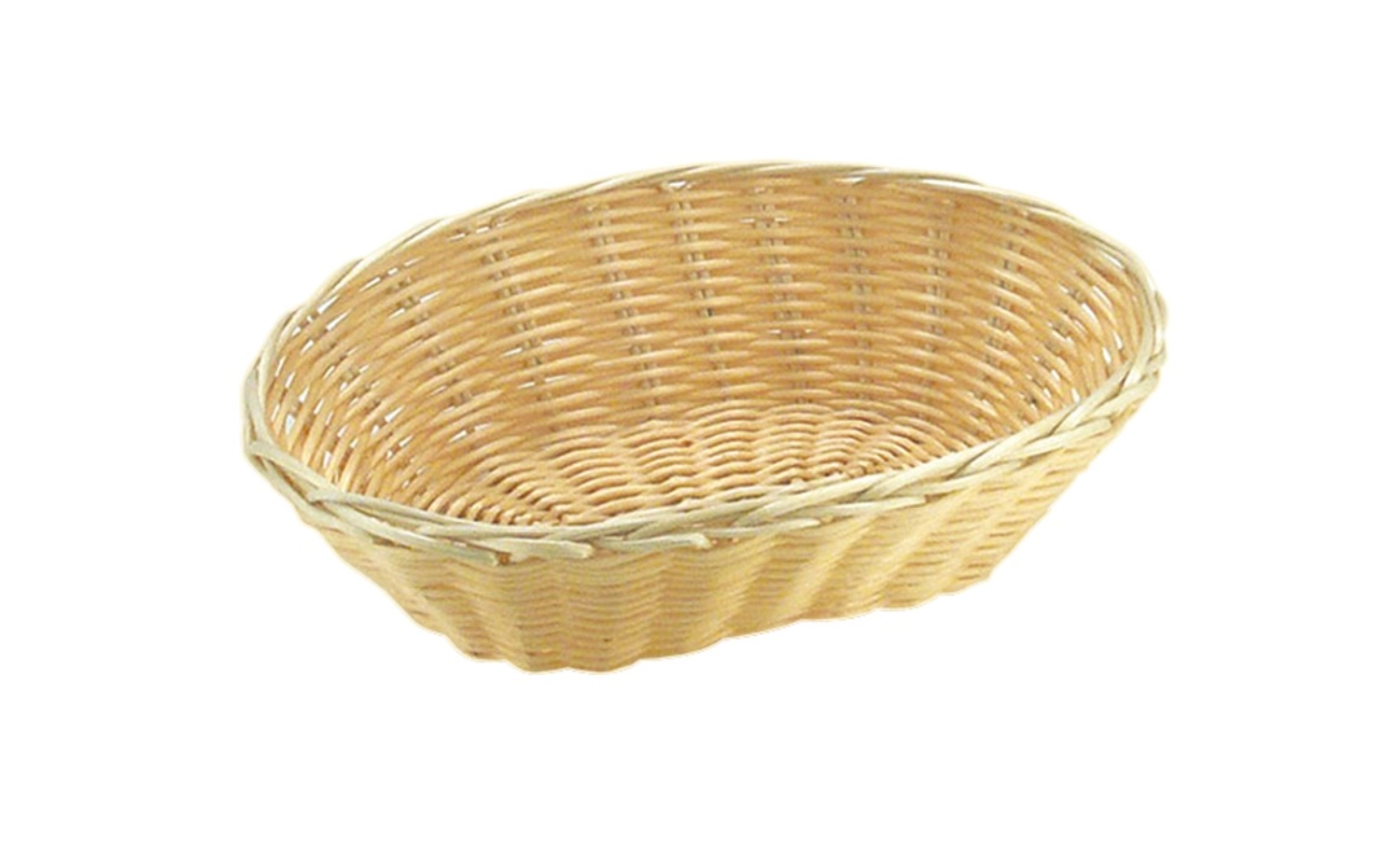 Basic Brot und Obstkorb oval 18x12cm, H7cm Natur PP