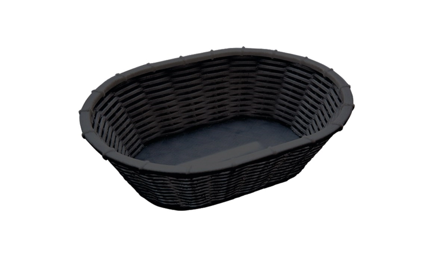 Brot und Obstkorb oval 23x17cm, schwarz