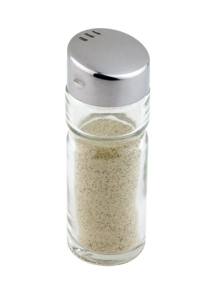Salière ou poivrière seule en verre