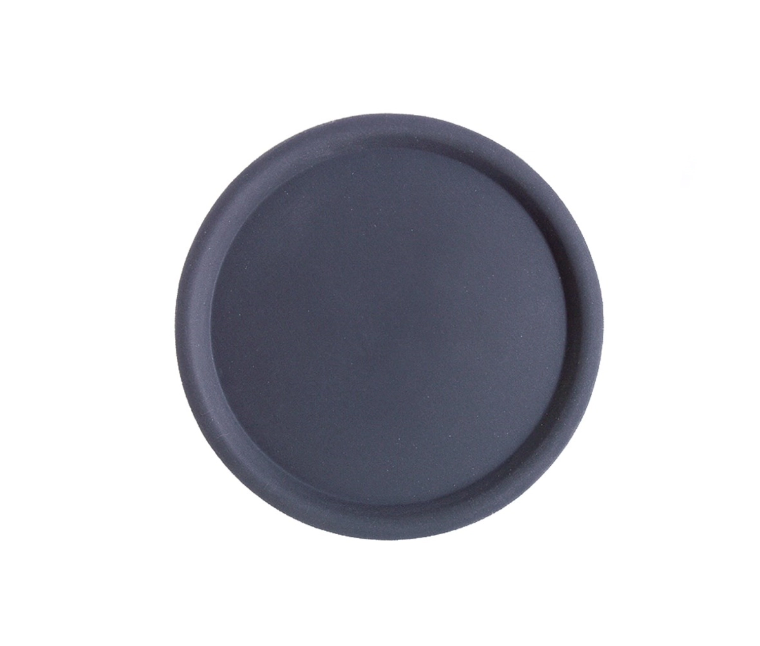 Serviertablett Happy Hour, ca. D32cm. rund, schwarz. rutschf