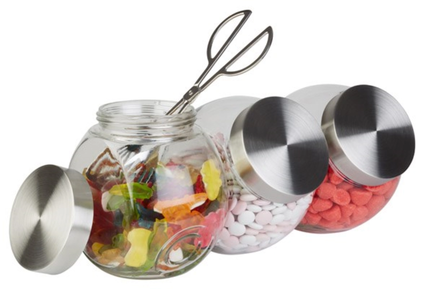 Vorratsdose Glas 1lt. mit Deckel, 12.5x19cm H18cm