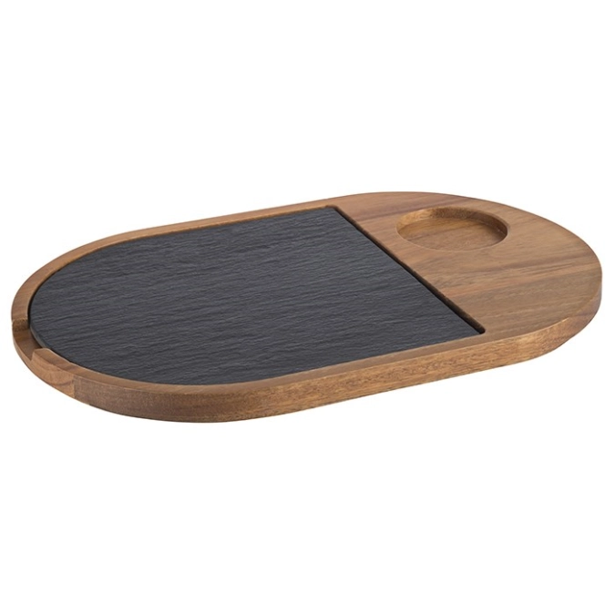 Servierbrett,2-teilig 28x17.5cm, H2cm