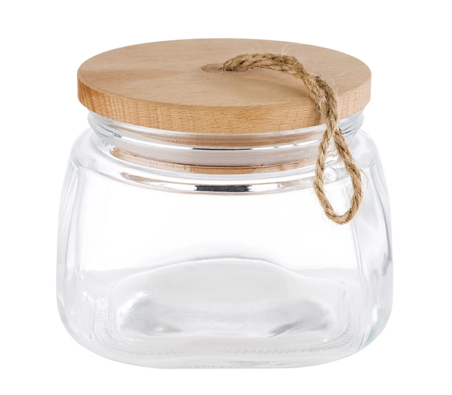 Vorratsglas WOODY 14x14cm H11cm 1lt