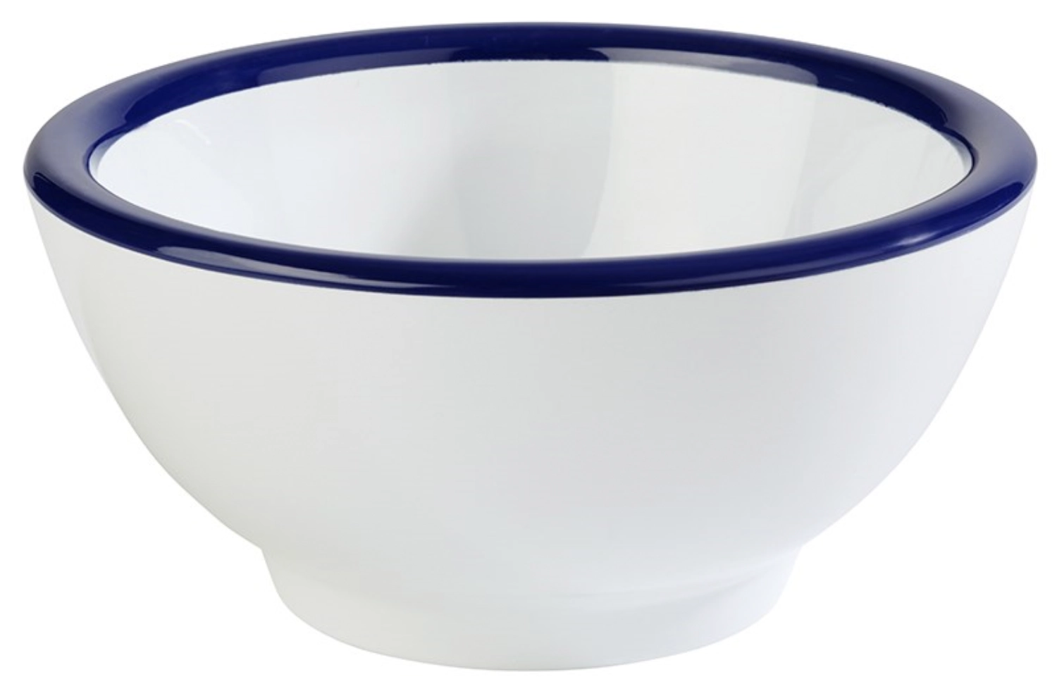 Pure Schale 0.3lt. D13cm H6.5cm, weiss mit blauem Rand
