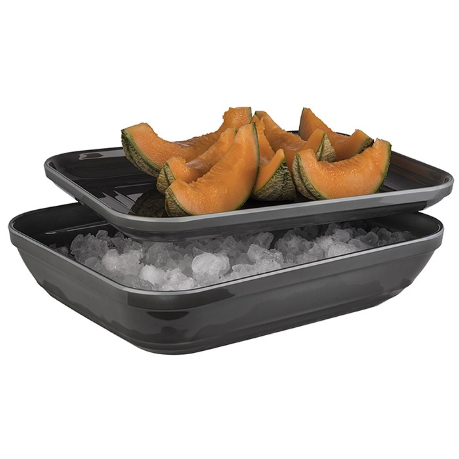 GN 1/2 Schale EMMA 32.5x26.5cm H7.5cm Melamin grau