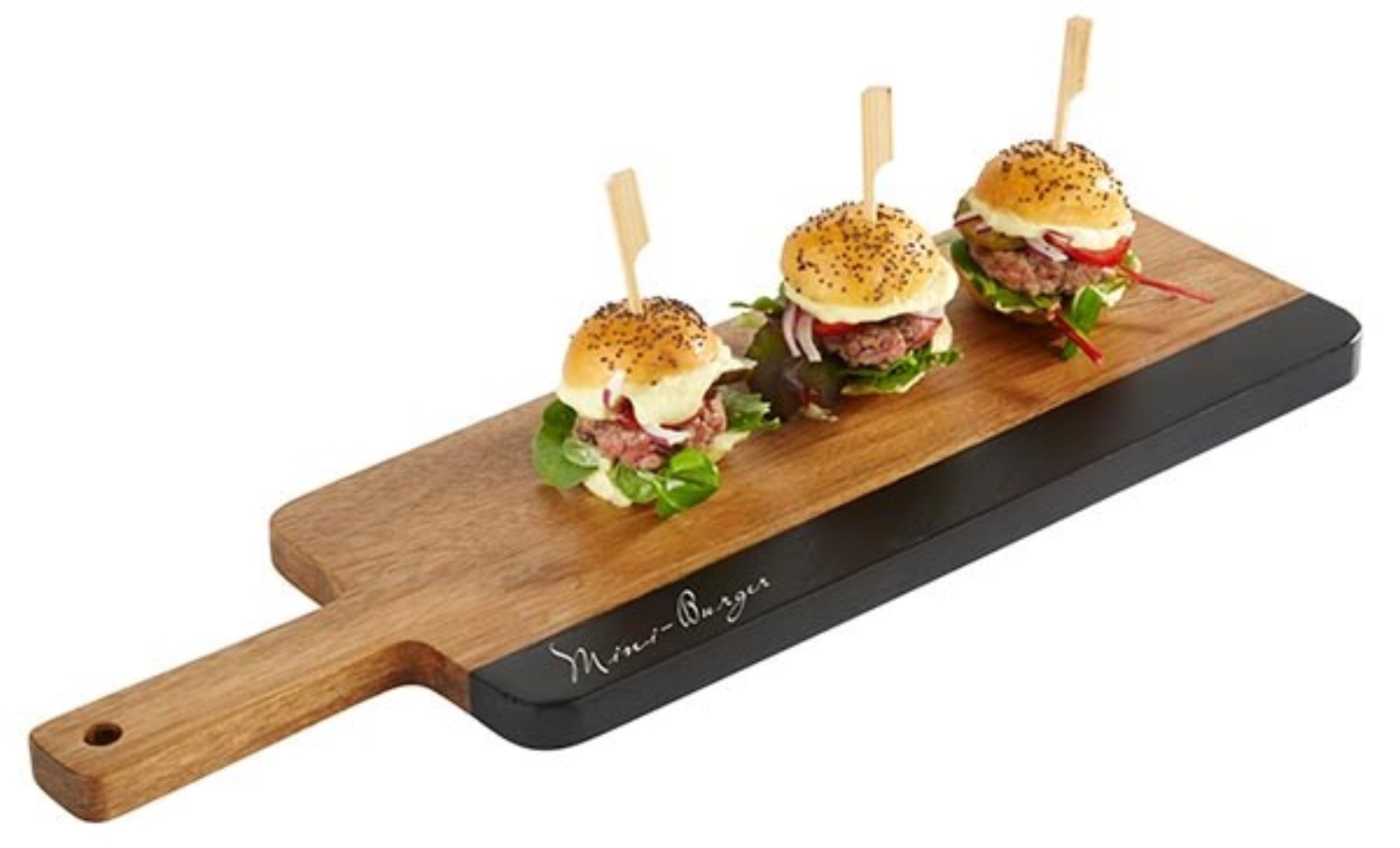 Servierbrett AKAZIE SCHIEFER 30,5x13cm, H1,5cm