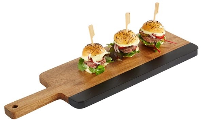 Servierbrett AKAZIE SCHIEFER 30,5x13cm, H1,5cm