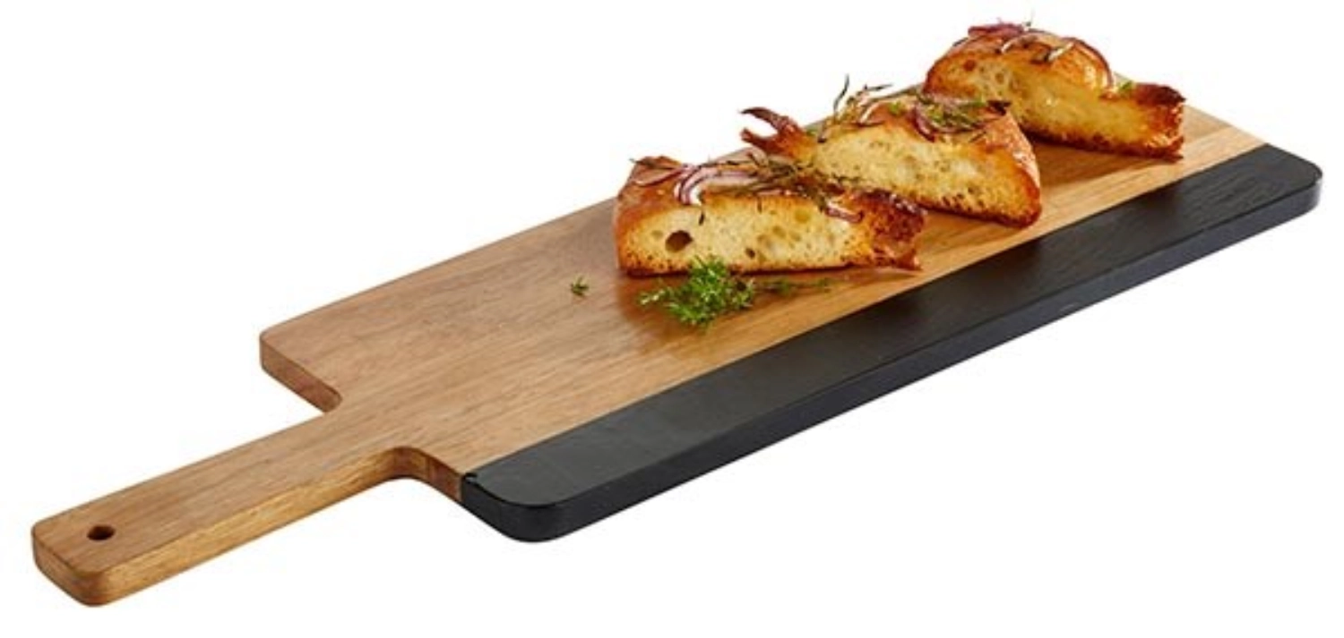 Servierbrett AKAZIE SCHIEFER 42x18cm, H1,5cm