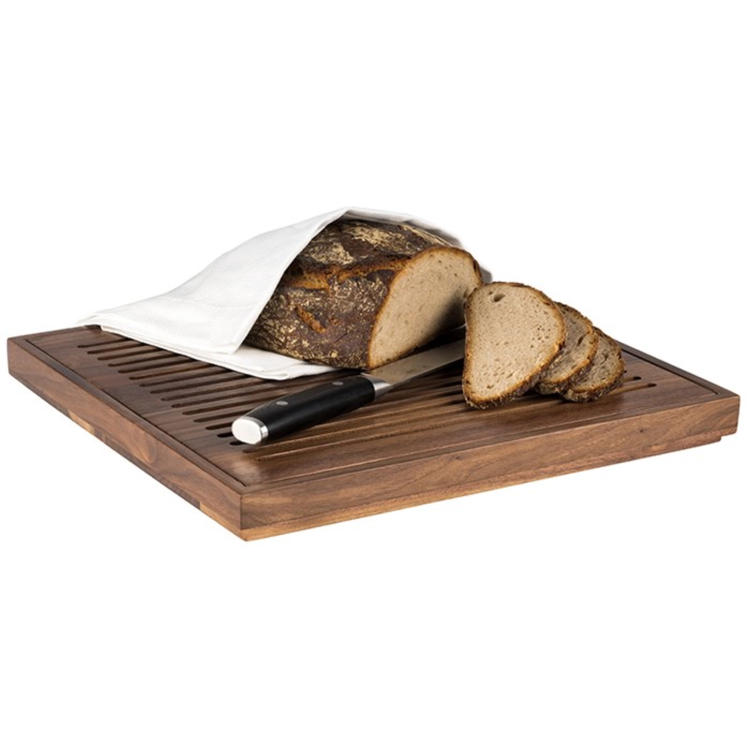 GN 2/3 Brotschneidebrett Walnussholz (geölt)