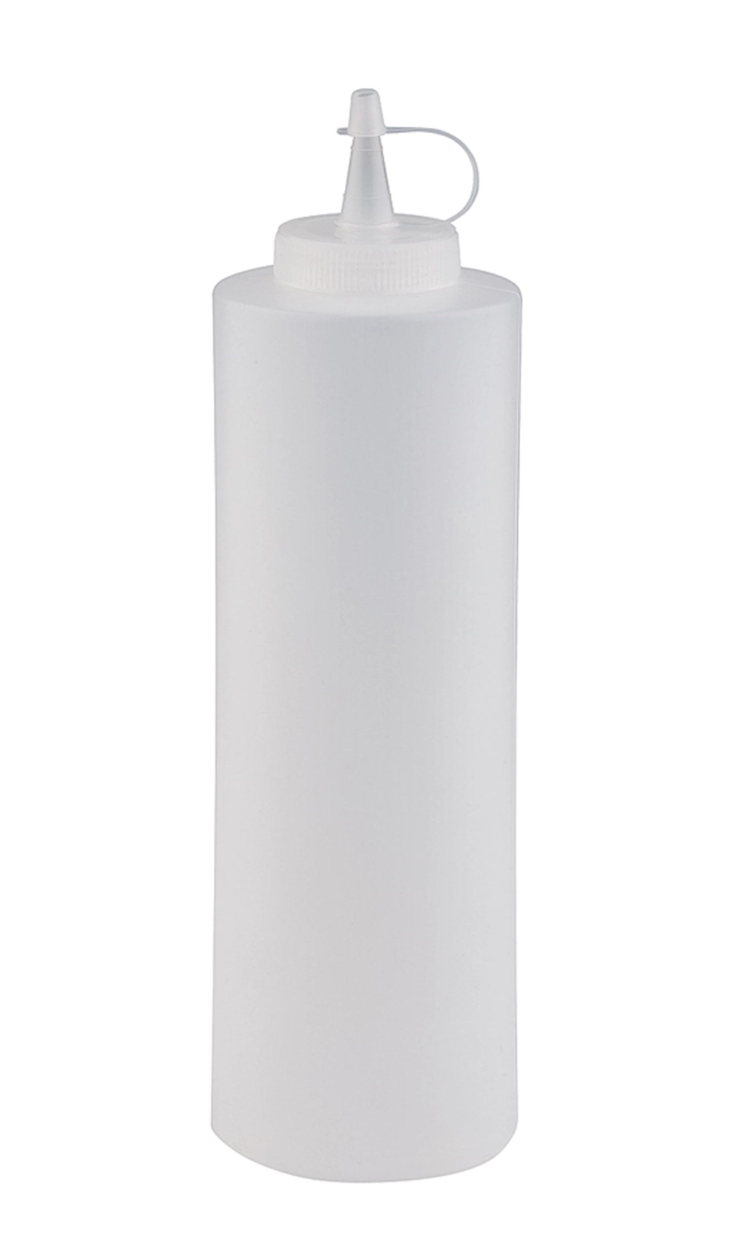 Quetschflasche weiss/klar, ca. D7cm. H24cm 0.7lt