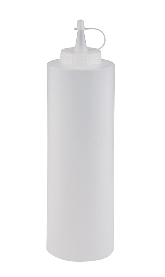 Quetschflasche weiss/klar, ca. D7cm. H24cm 0.7lt