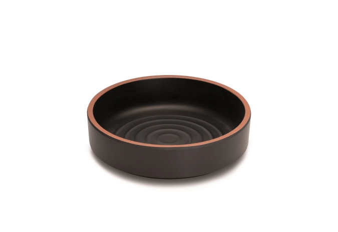 bol à bord droit marron Ø10.5cm h:3.5cm