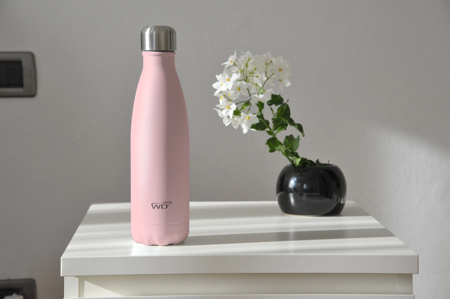 Bouteille isotherme double 500ml, rose clair