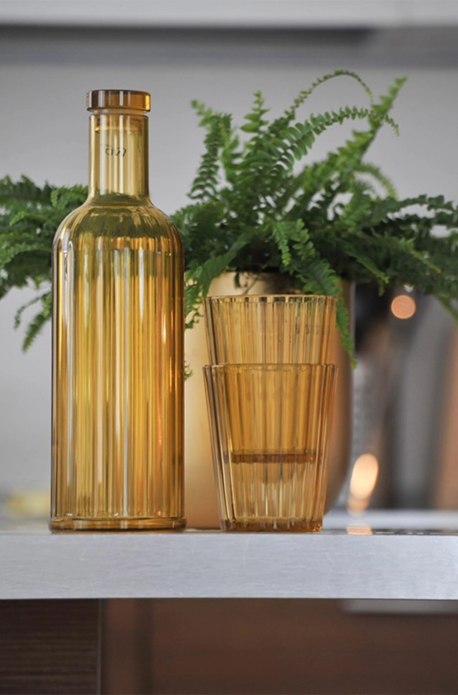 Bouteille en acrylique 1lt, ambre