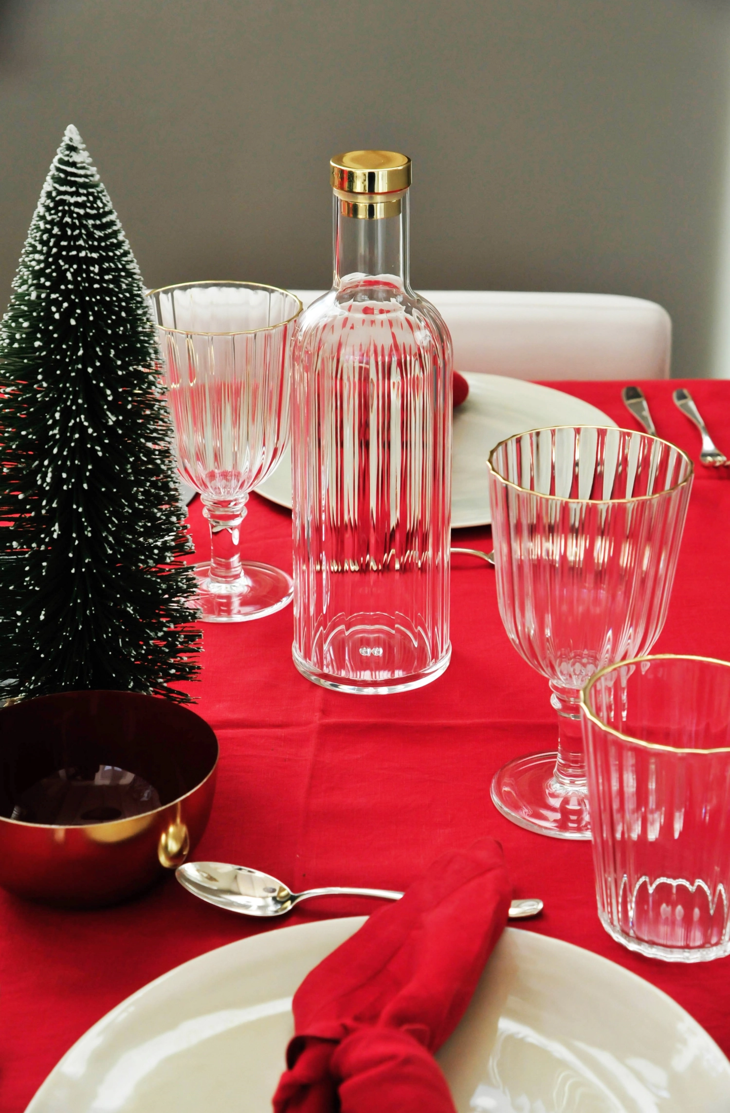 Set de 2 verres en acrylique 350ml, or