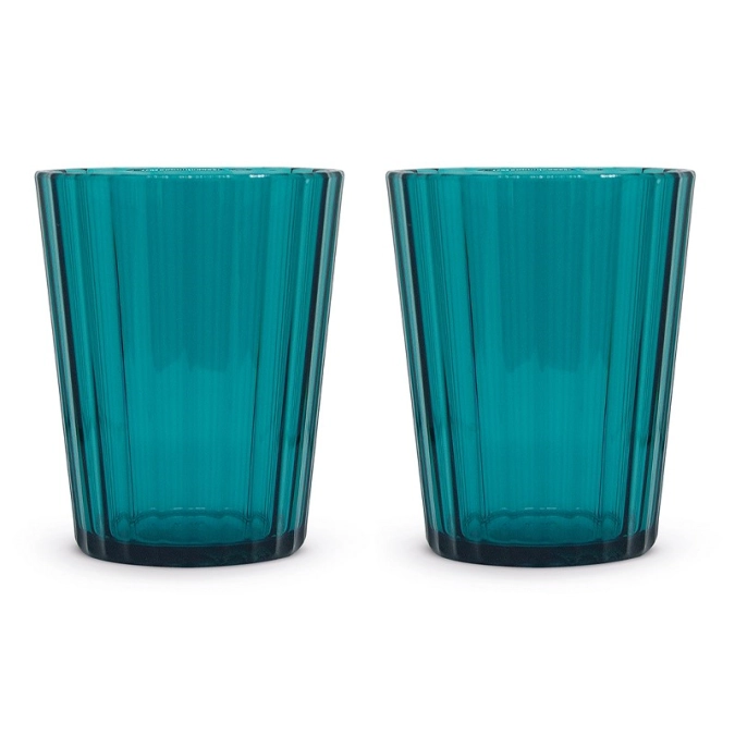 Set de 2 verres en acrylique 350ml, turquoise