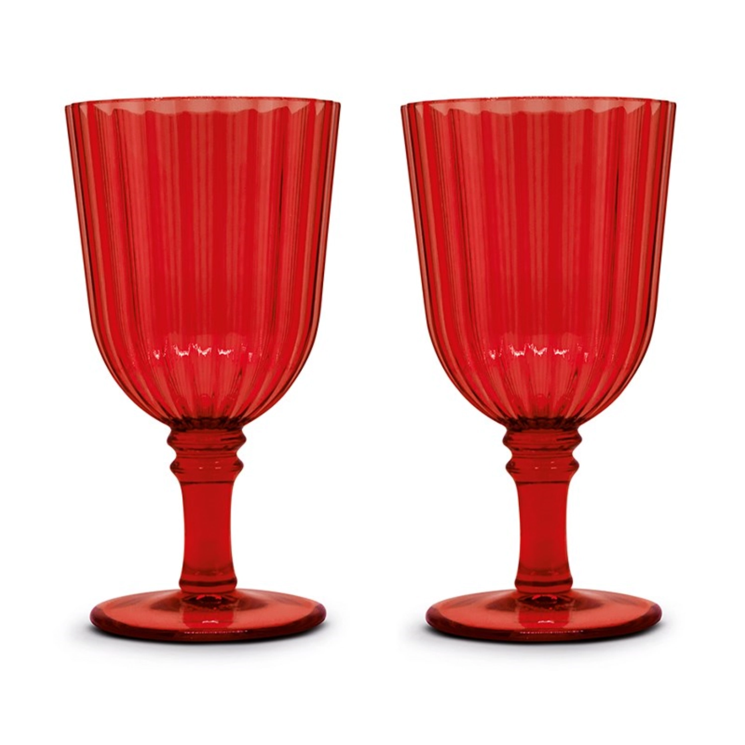 Set de 2 verres en acrylique 460ml, rouge