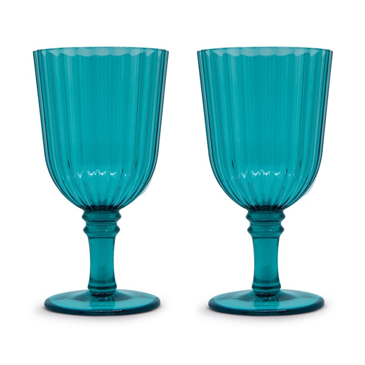 Set de 2 verres en acrylique 460ml, turquoise