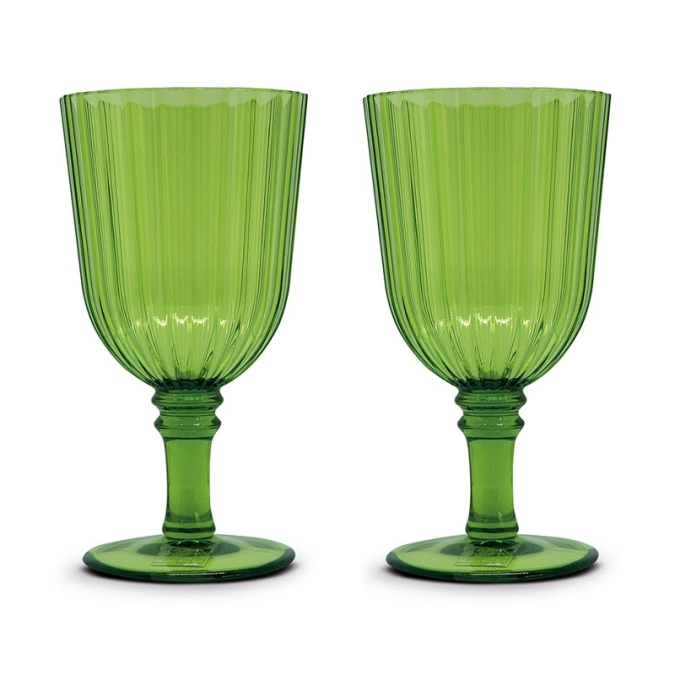 Set de 2 verres en acrylique 460ml, vert