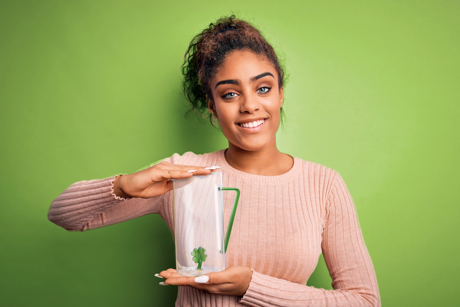 Carafe en verre borosilicaté 1.2 lt. avec couvercle