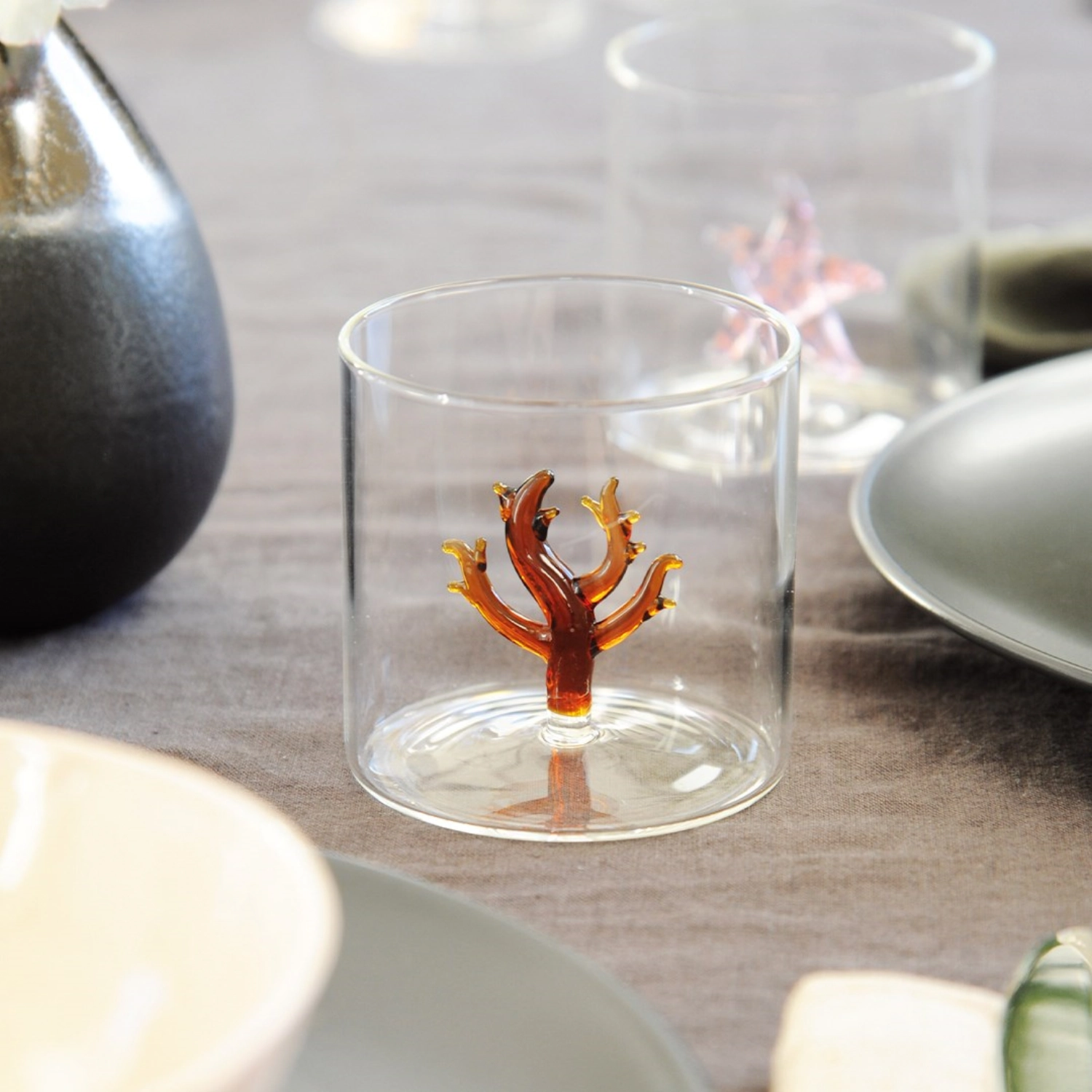 Verre en borosilicate 250 ml corail