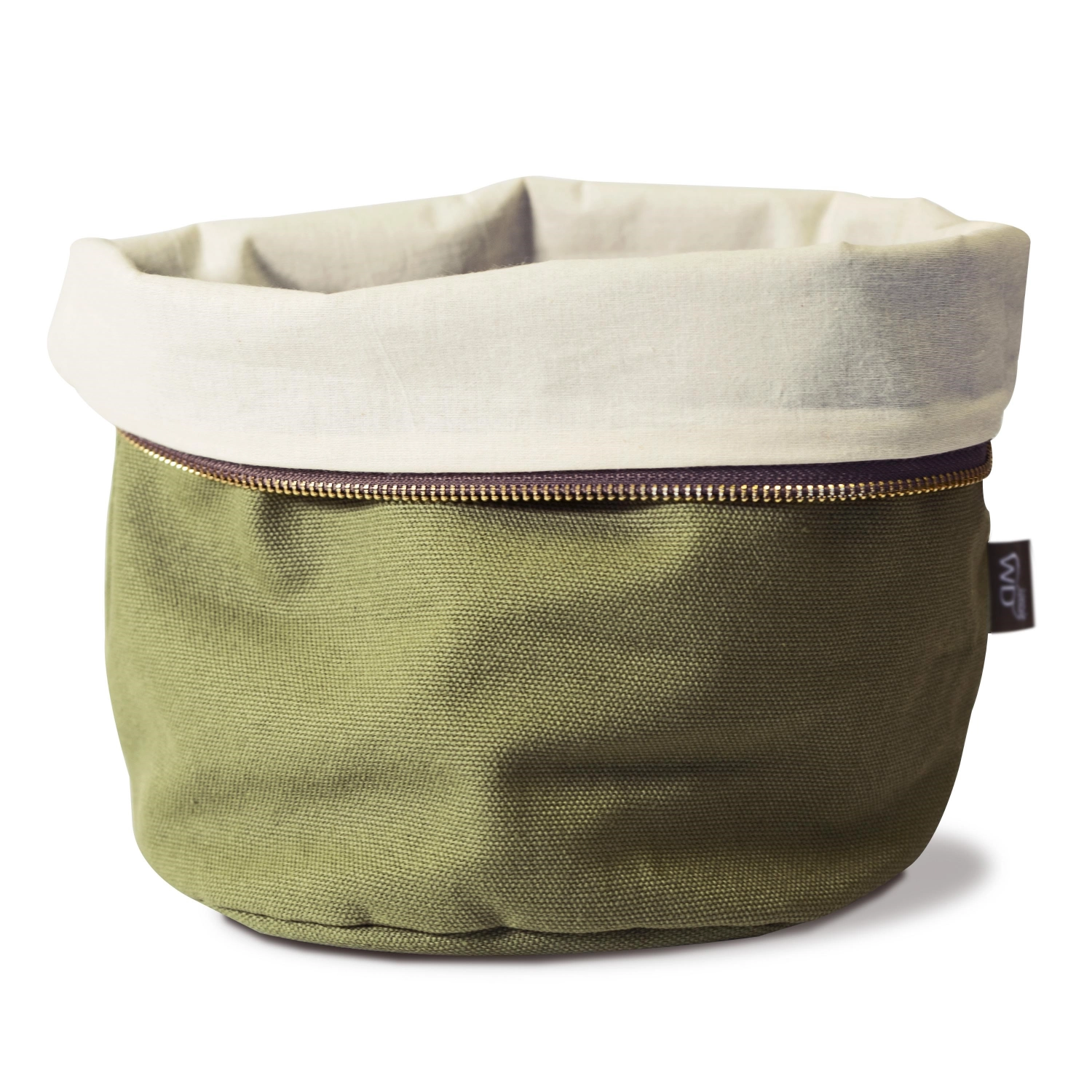 Sac à pain en coton 20cm chauffant, vert