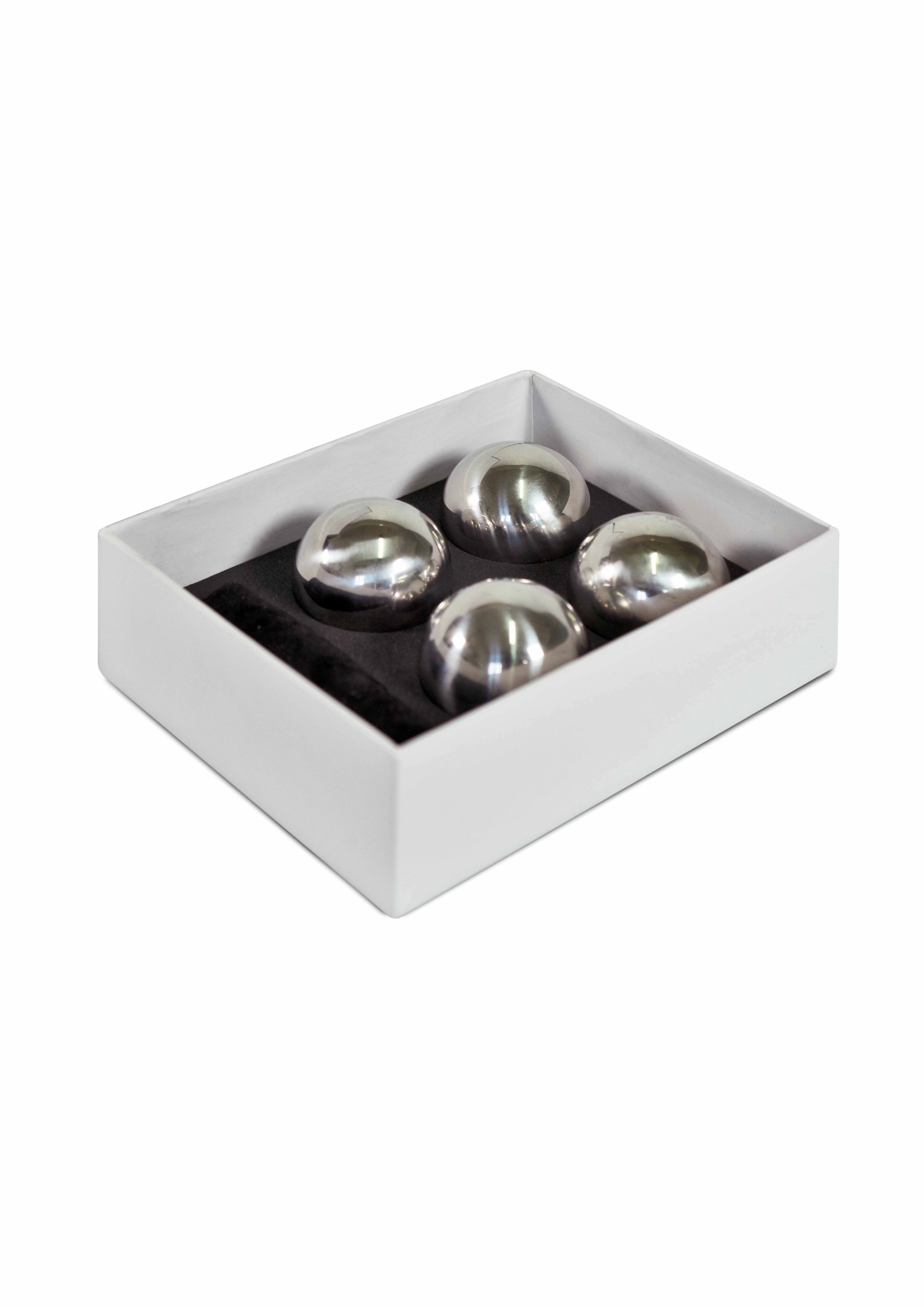 Set de 4 cubes de glace, boule en acier inoxydable, ø 4cm