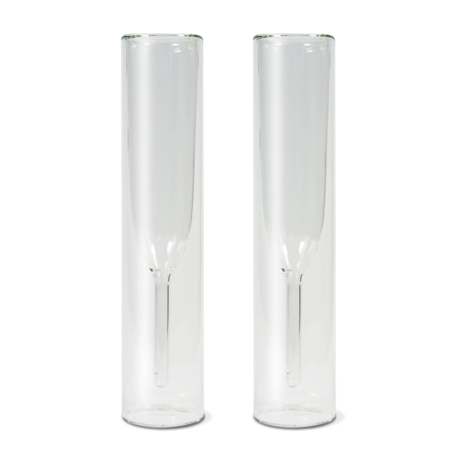 2 x flûtes à champagne double 150 ml