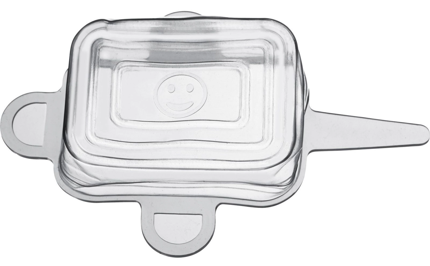 Set de 6 couvercles en silicone pour produits frais square