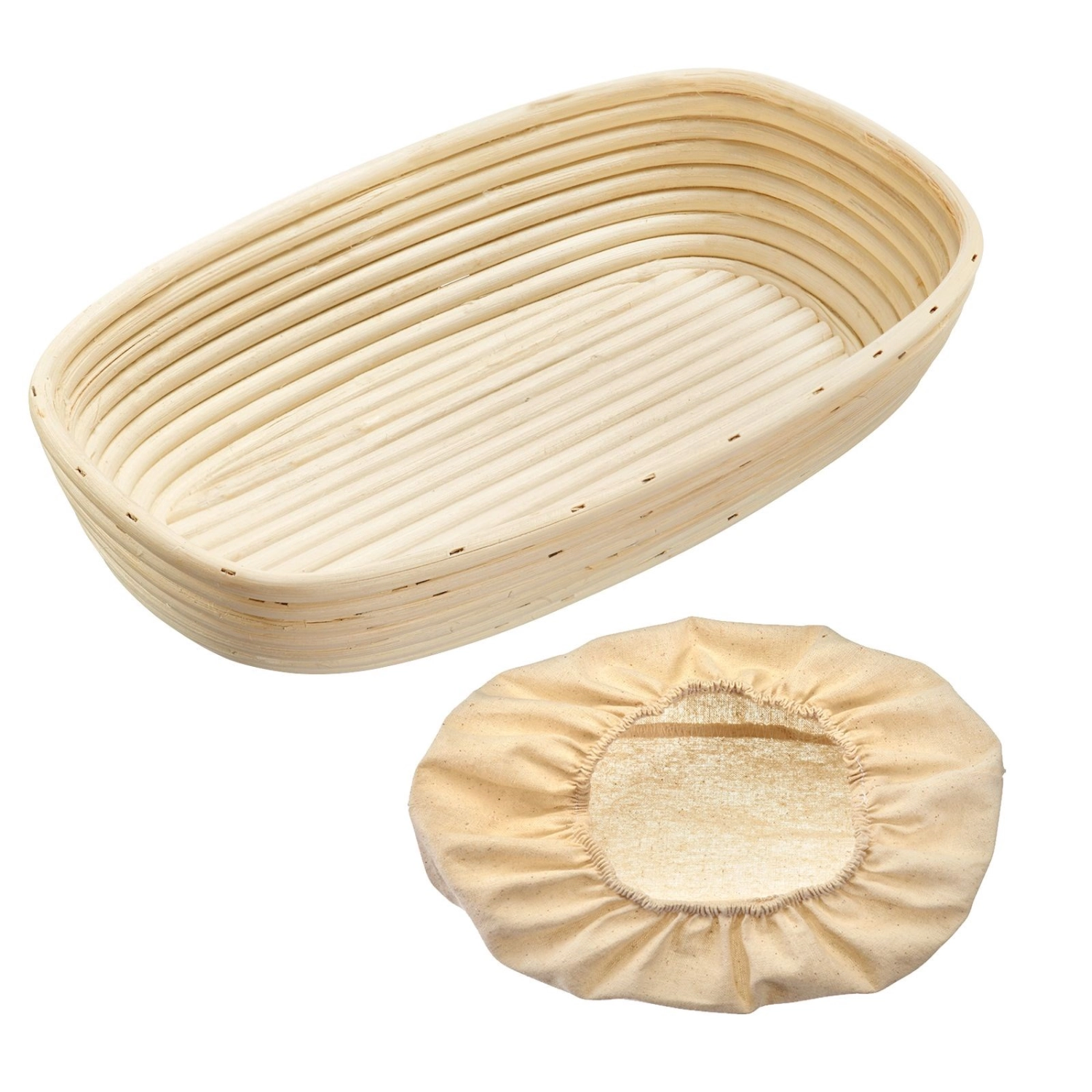 Paniers de fermentation ovale avec housse 33.5 x 20.5 x 8cm