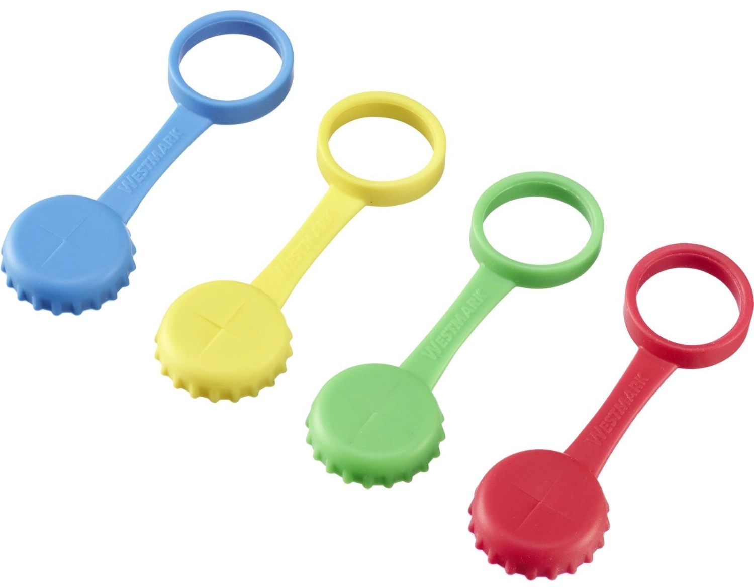 Set de 4 bouchons en silicone avec fente pour pailles