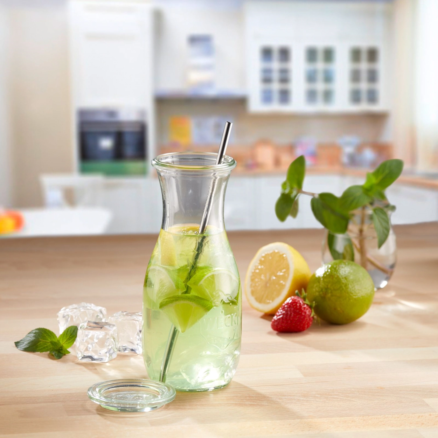 4x pailles en acier inoxydable droitesu. brosse de nettoyage