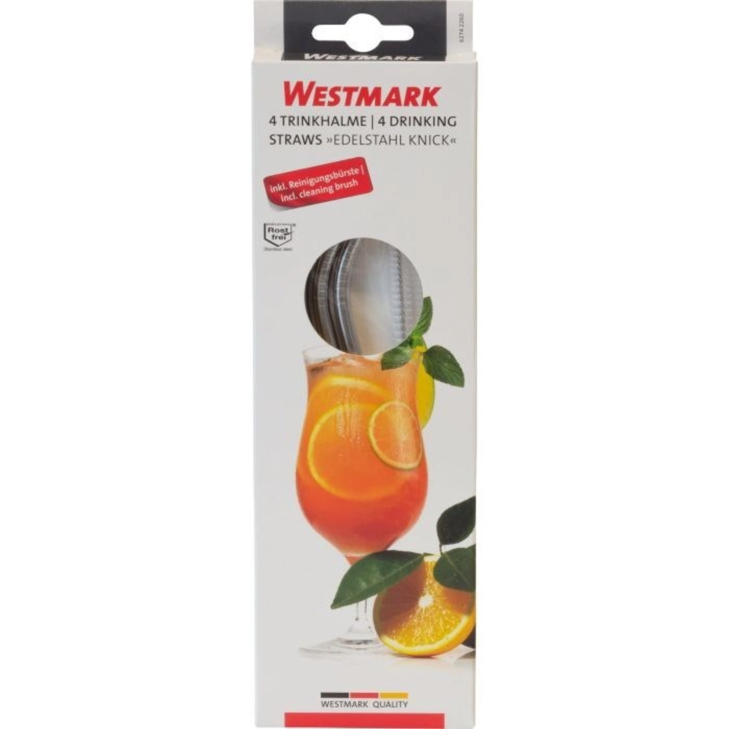 4 pailles en inox. pliage et nettoyage, d6 x 215 mm