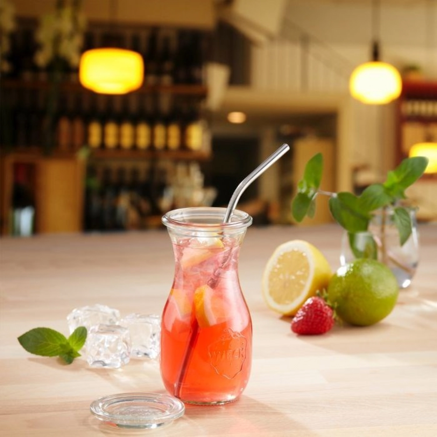 4 pailles en inox. pliage et nettoyage, d6 x 215 mm