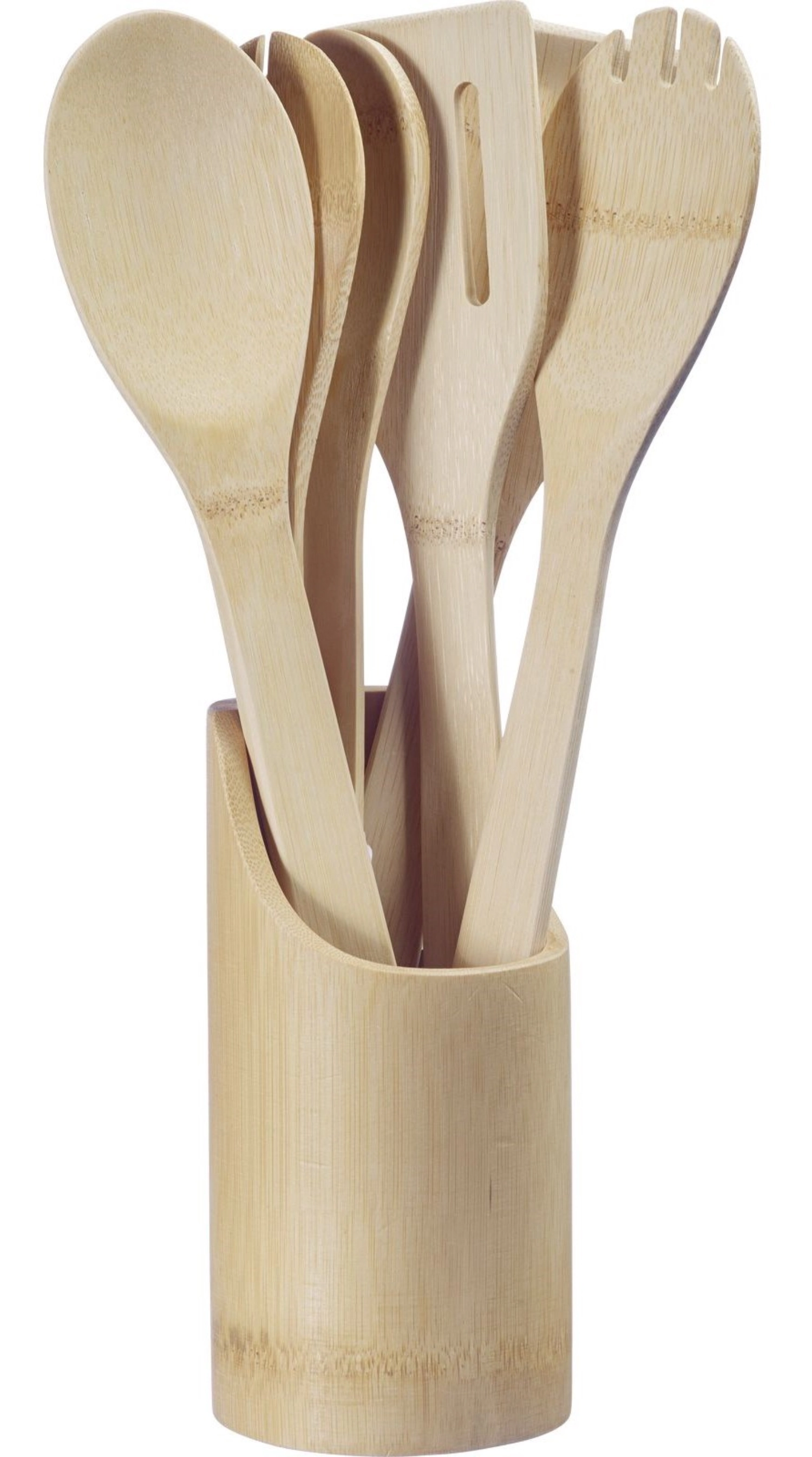6 pcs. set d'ustensiles de cuisine bambou