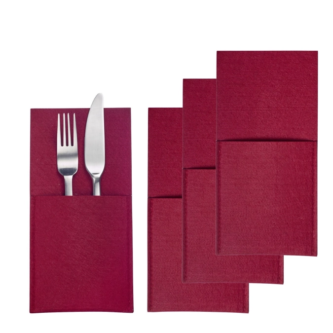 4er Set Bestecktaschen Cozy