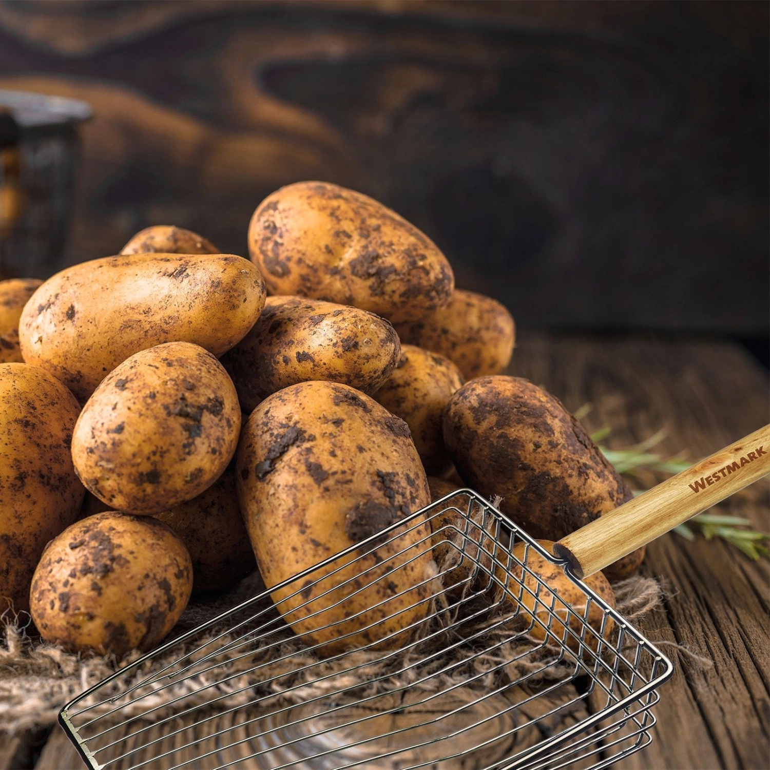 Pelle à pommes de terre, acier