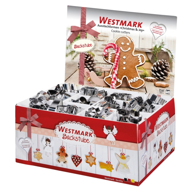 200tlg. Display Joy Ausstechformen Christmas