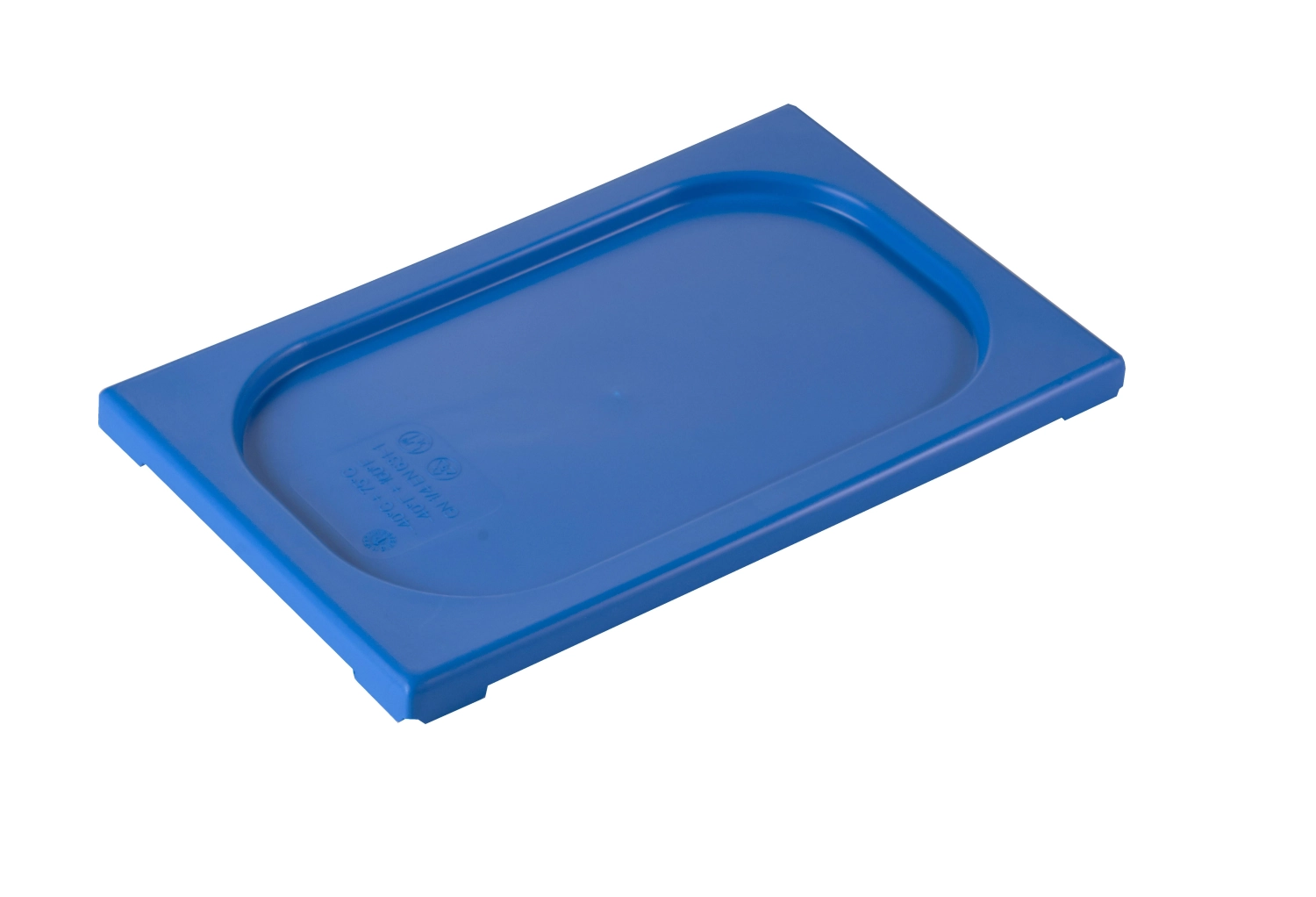 Couvercle gn 1/4 polypropylène 26.5x16.2cm bleu