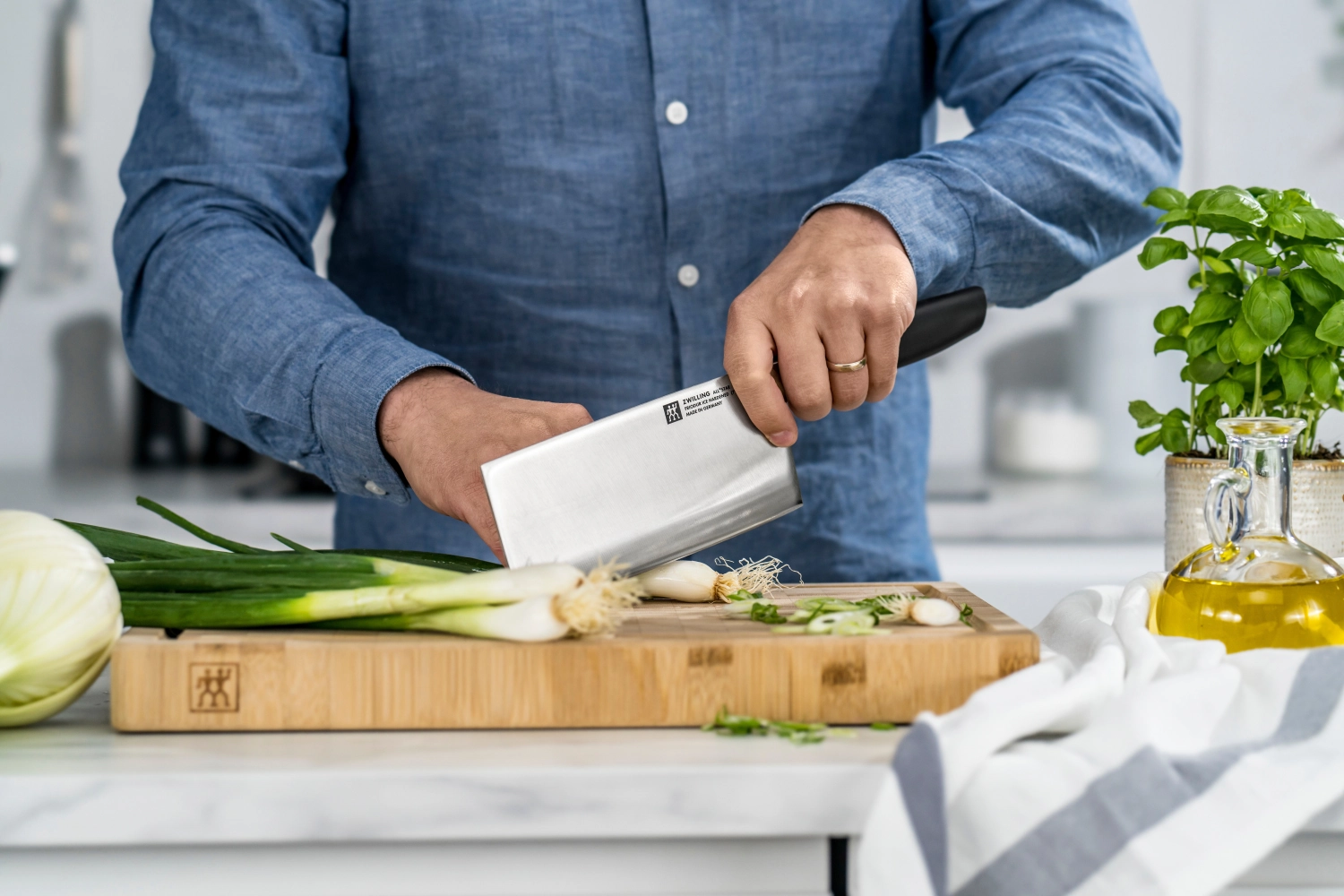 All star chin. couteau de cuisine 180, chrome-argent