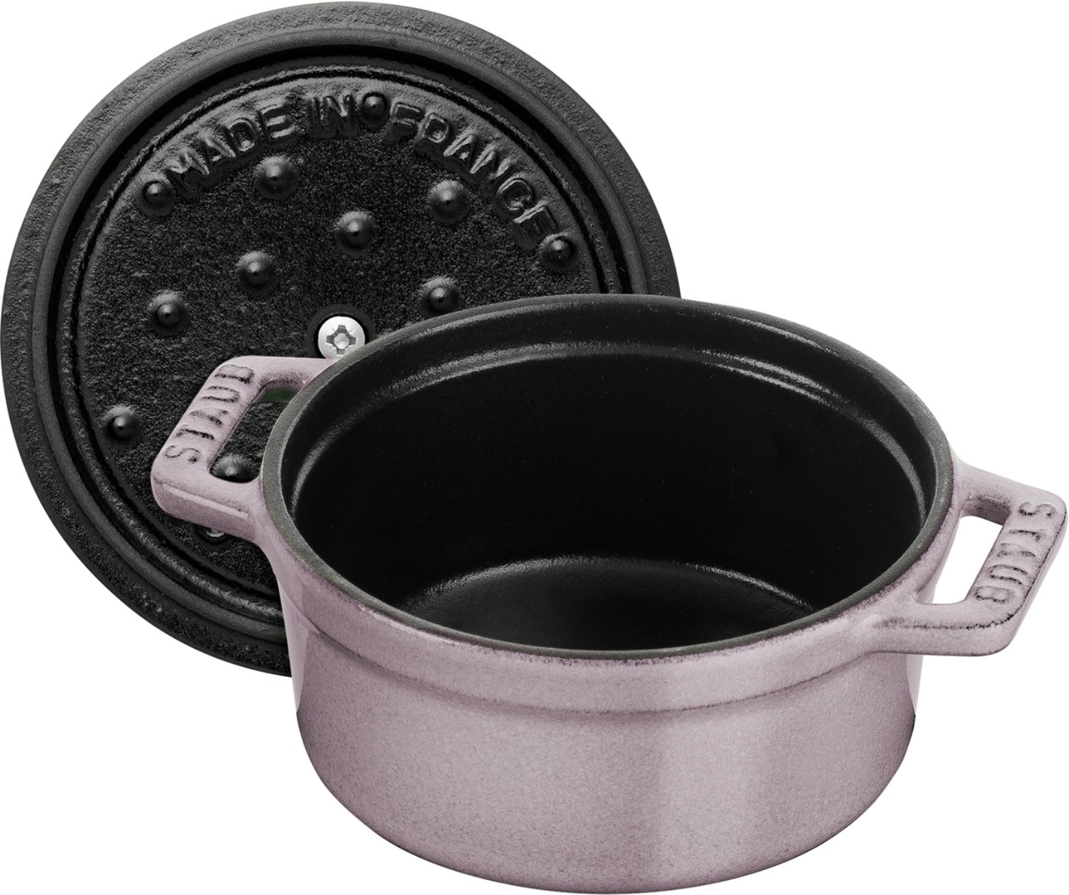 Mini cocotte 10 cm, ronde, cerisier en fleurs, fonte 0.25l