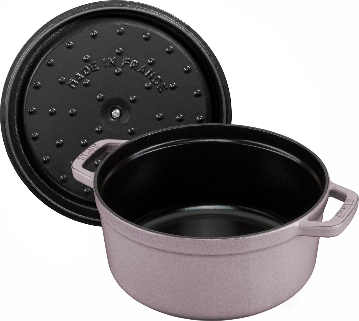 Cocotte 18 cm, ronde, cerisier en fleurs, fonte 1.7l