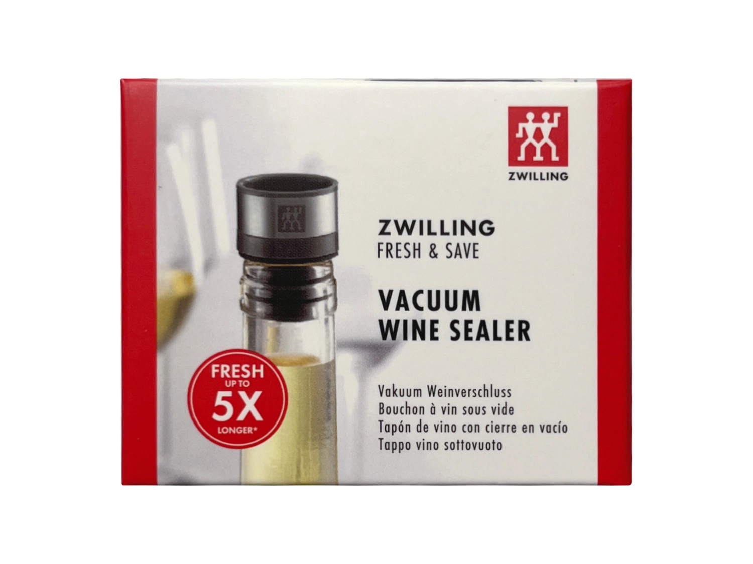 Bouchon à vide pour vin, 3x3x4 cm, gris