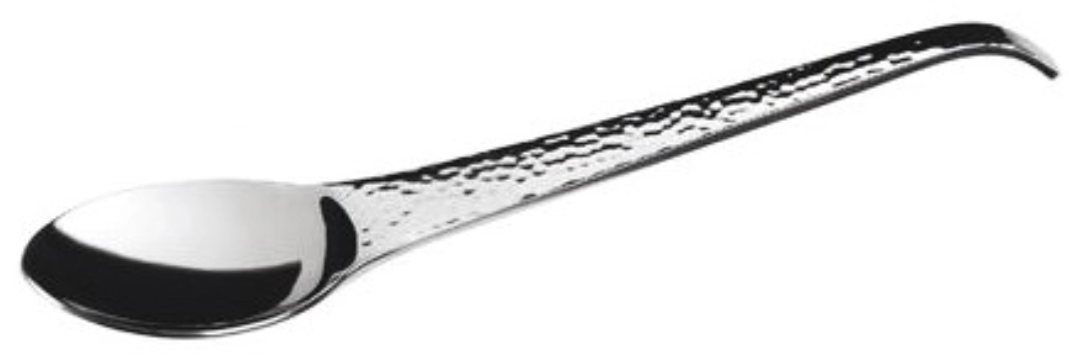 Cuillère de fête, acier inoxydable, martelée, L21cm